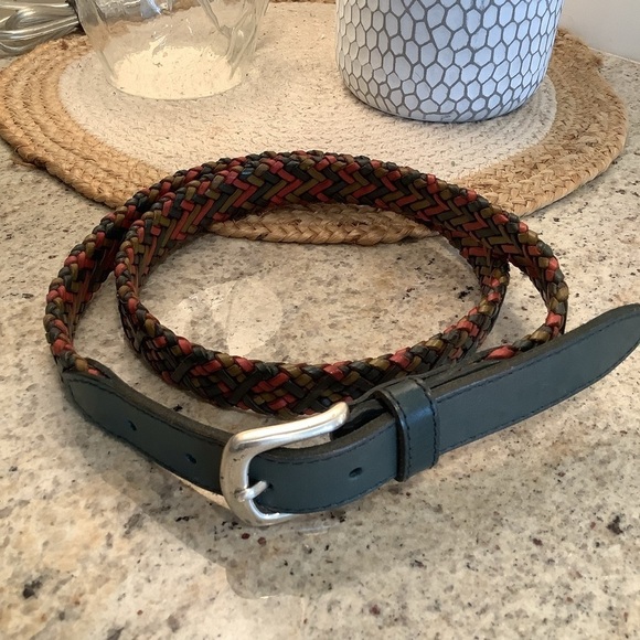 Leather Women’s Braided Colorful Belt - Picture 2 of 7